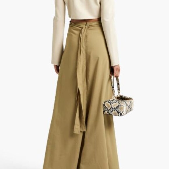 NWT ANDREA IYAMAH  Thema Layered Cotton Blend Wide-leg Pants - Picture 4 of 13